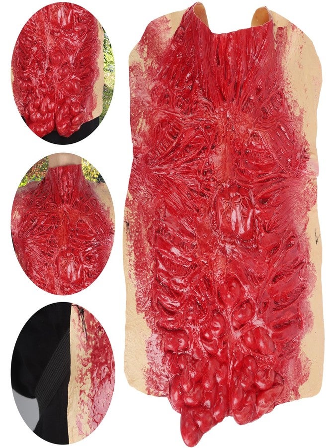 Junware 3D Halloween Body Parts Zombie Costume Bloody Intestine Torso Chest Fake Dead Body Creepy Horror Cosplay Haunted House Props - Image 2